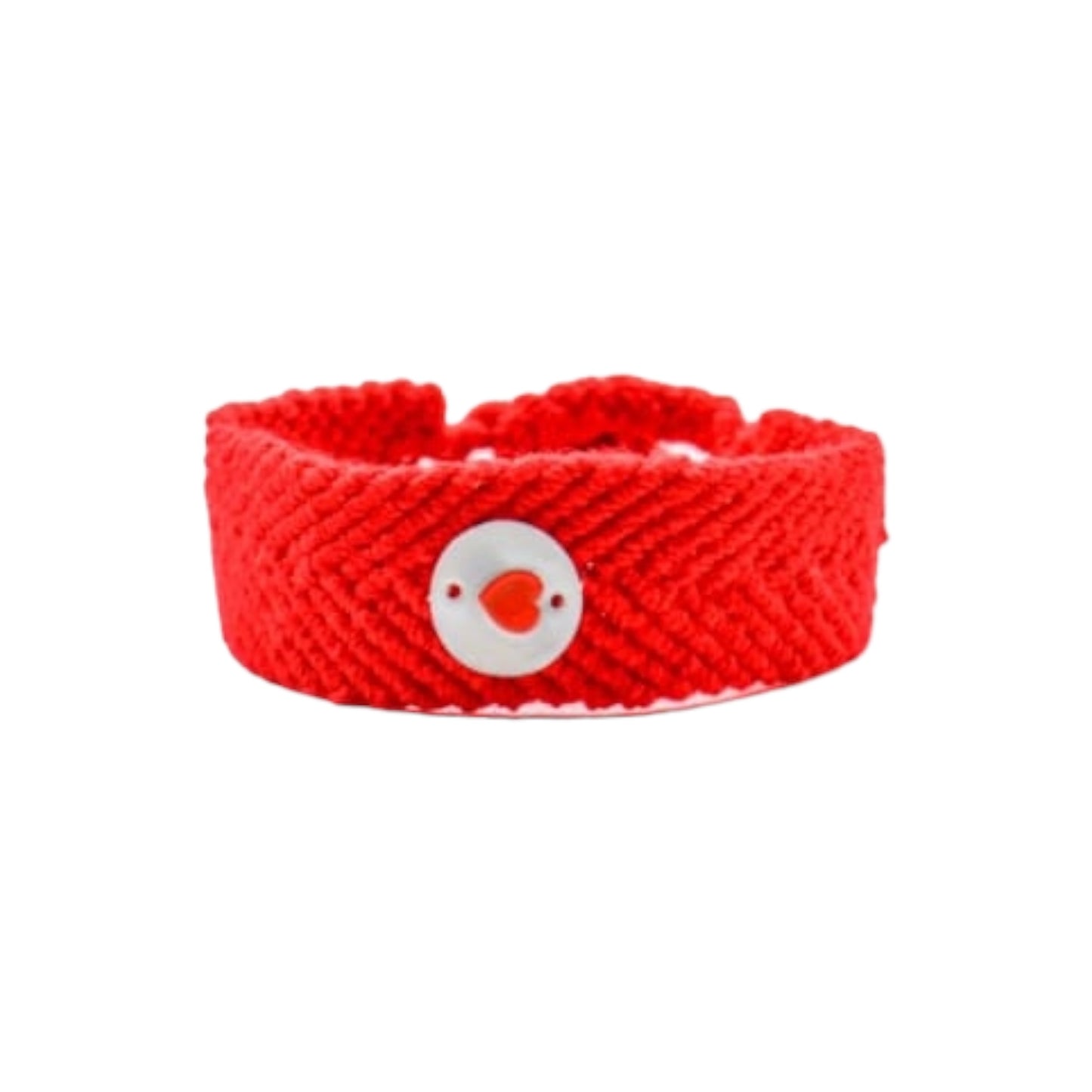 Pulsera wayúu corazón rojo