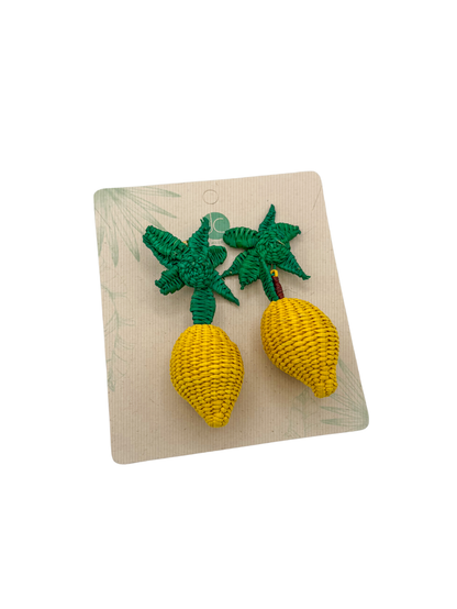 Pendientes de limón dorado